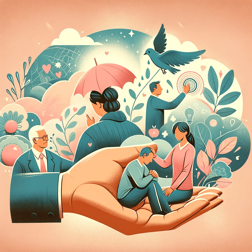 research shows that social support helps ease pain and anxious feelings.